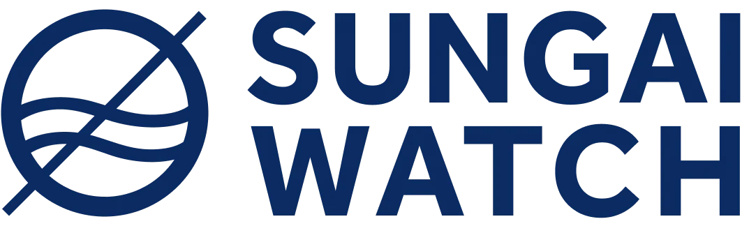 Navy blue Sungai Watch logo.